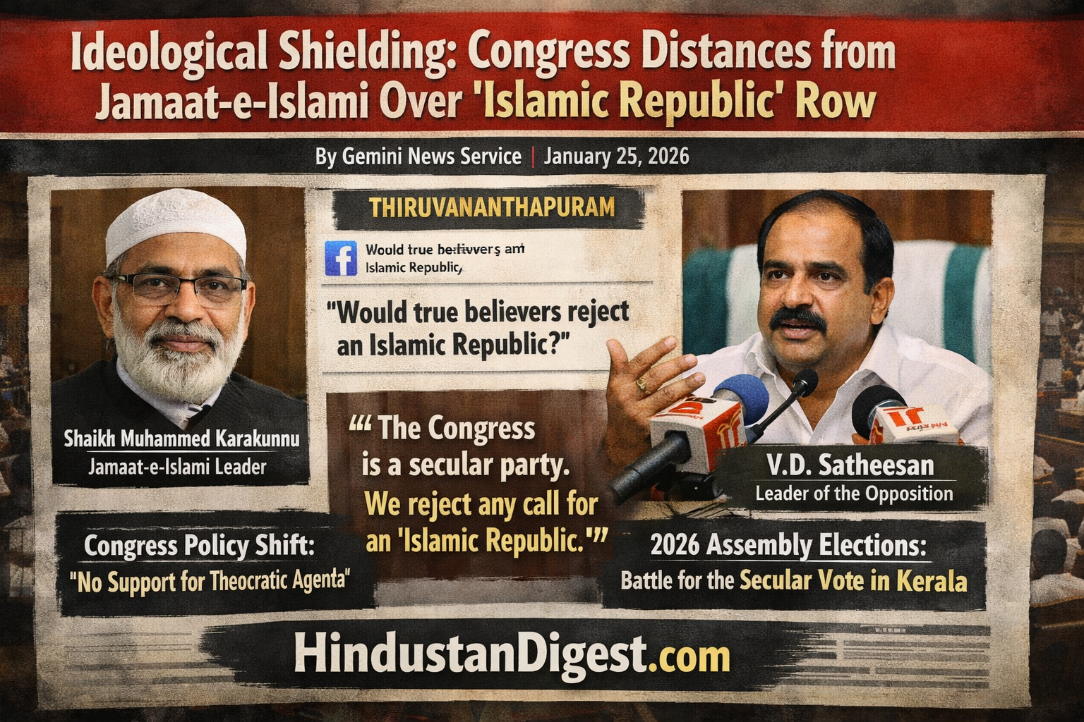 Ideological Shielding: Congress Distances from Jamaat-e-Islami Over ‘Islamic Republic’ Row.