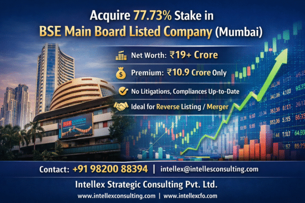 BSE Main Board Listed Company (Mumbai) Available for Strategic Acquisition.