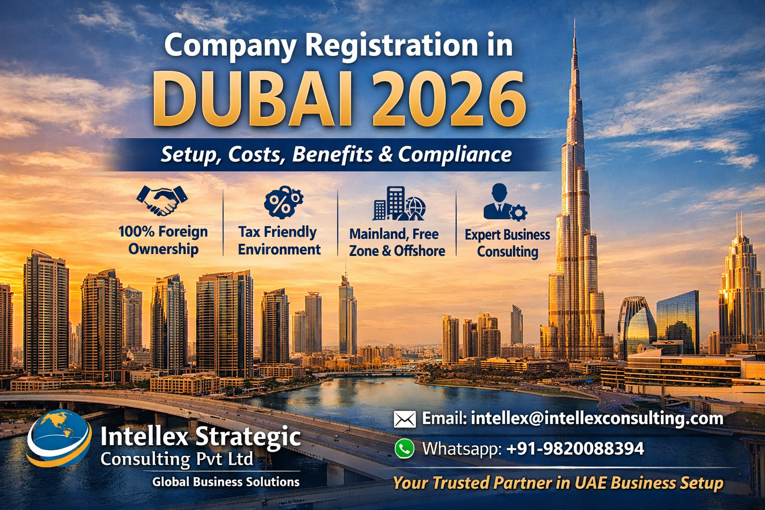 Company Registration in Dubai 2026: Complete Guide to Setup, Costs, Benefits & Compliance.
