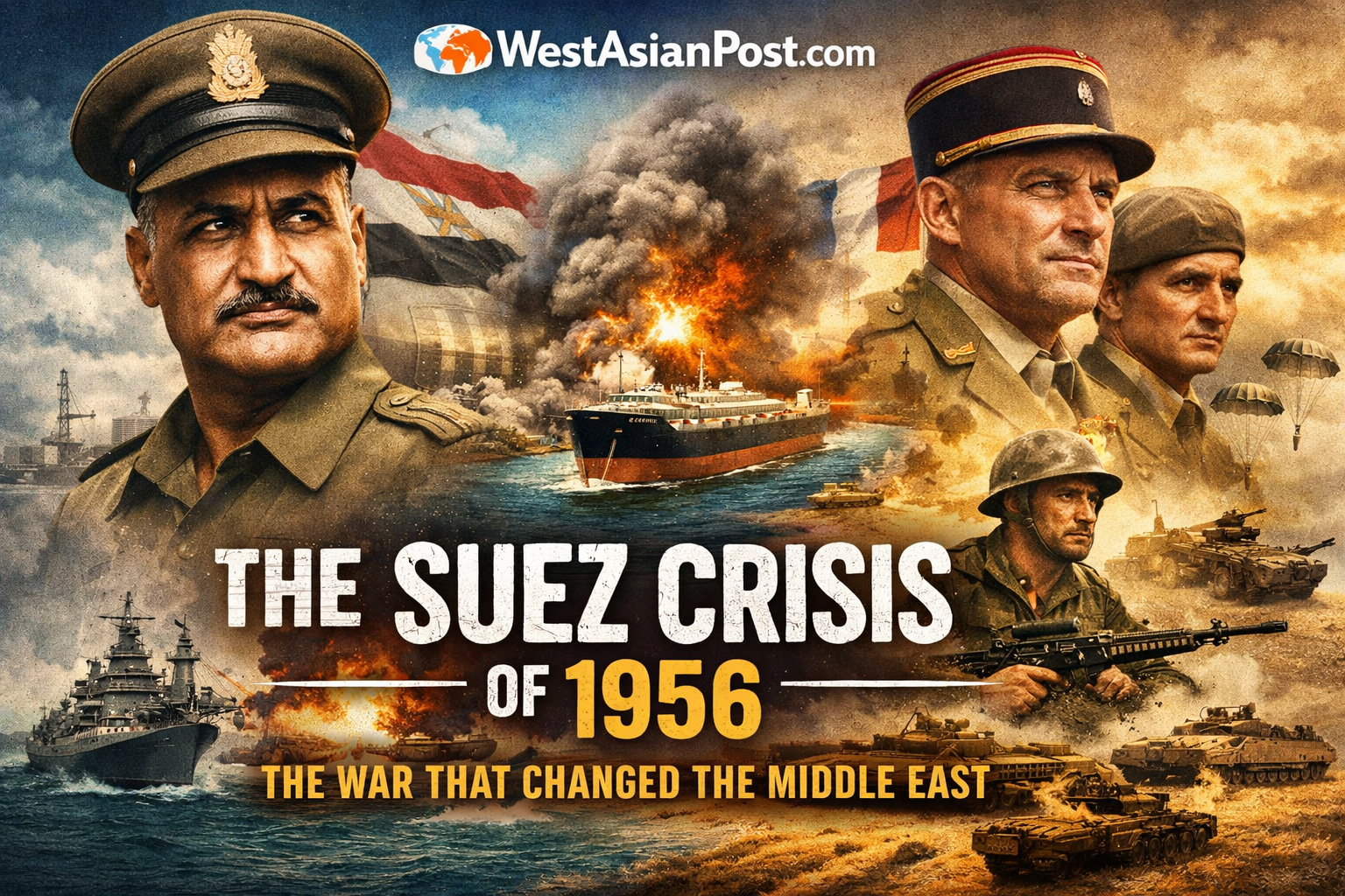 Suez Crisis 1956: The War That Reshaped the Middle East and Marked the End of European Empire.