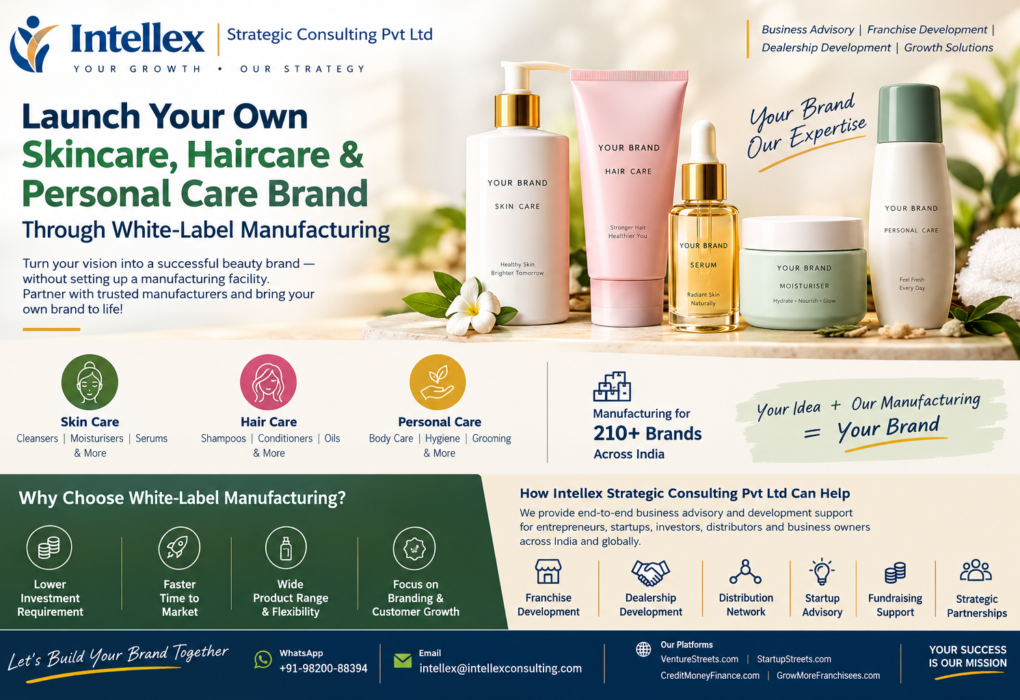 Launch Your Own Skincare, Haircare & Personal Care Brand Through White-Label Manufacturing.