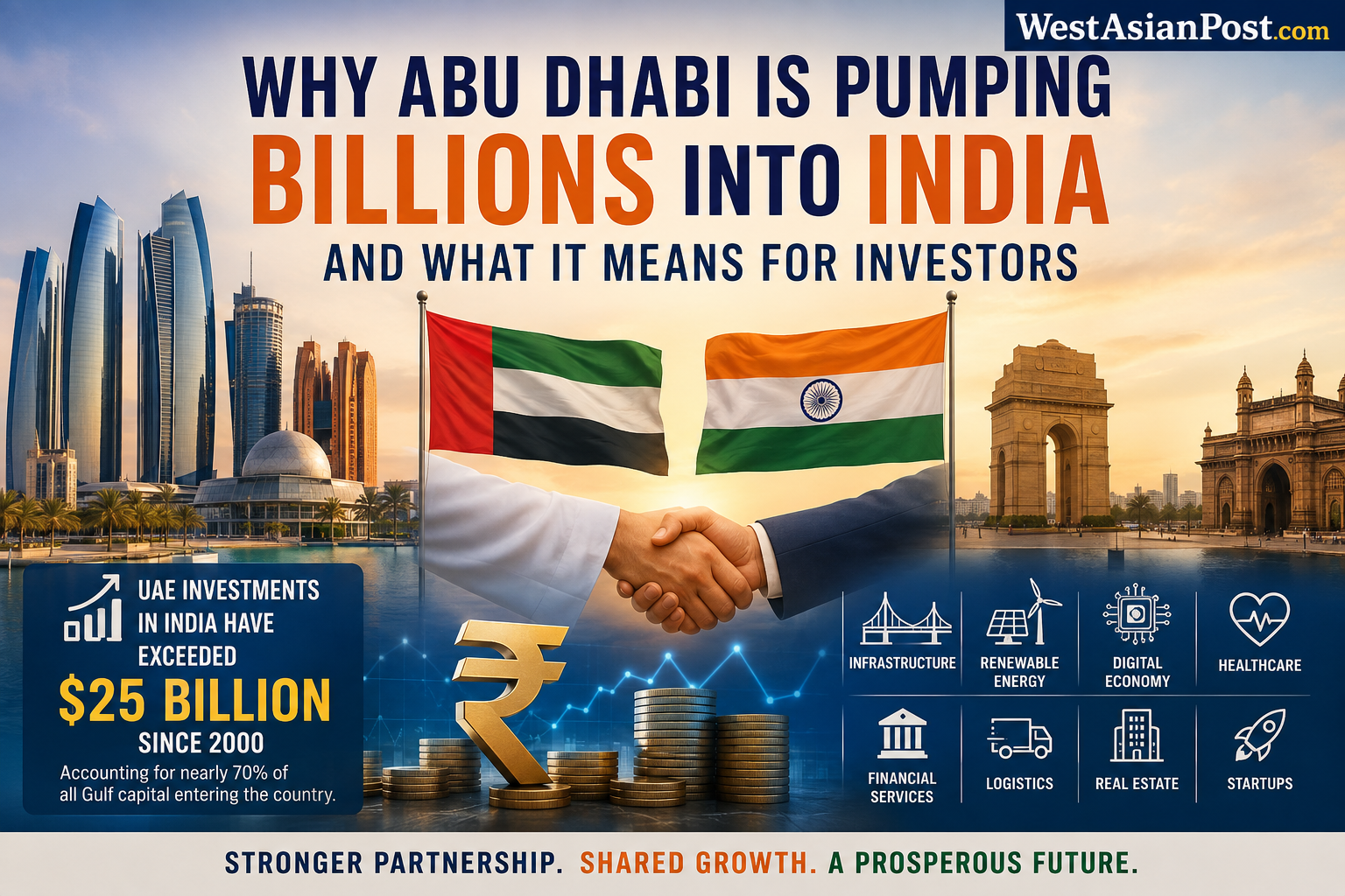 Why Abu Dhabi Is Investing Billions in India: Strategic Partnerships, Economic Growth, and What It Means for Investors, Startups, and the Future of India-UAE Relations.