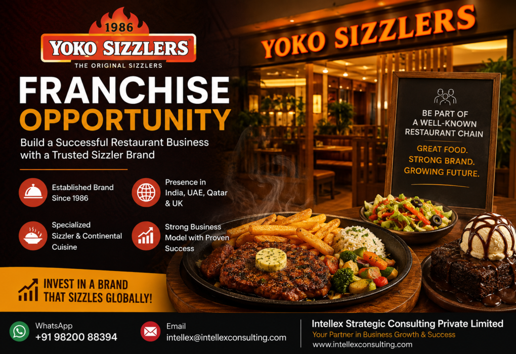 Yoko Sizzlers franchise opportunity in India and Worldwide: Explore investment requirements, brand history, cuisine, franchise model, business considerations and how to enquire.
